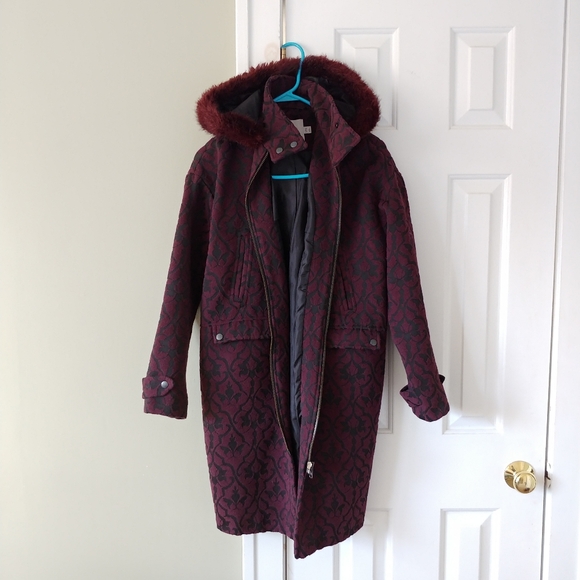Long Faux Fur Hooded Coat - Picture 1 of 8